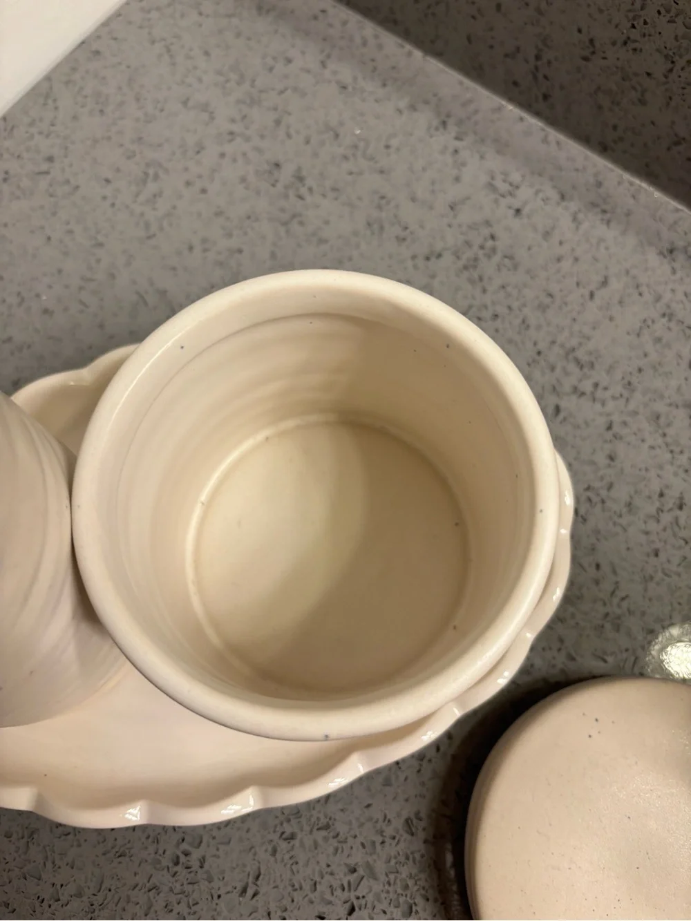 Threshold Ceramic Bath Set - Cream Soap Dispenser and Jar